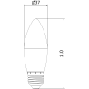 Mexen Nova 10x LED крушка E27, C37, 10W, Топла - 3000K, 1055 lm - L102-E27-1030-01x10