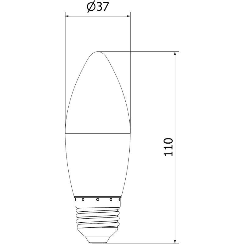 Mexen Nova 10x LED крушка E27, C37, 10W, Неутрална - 4000K, 1055 lm - L102-E27-1040-01x10