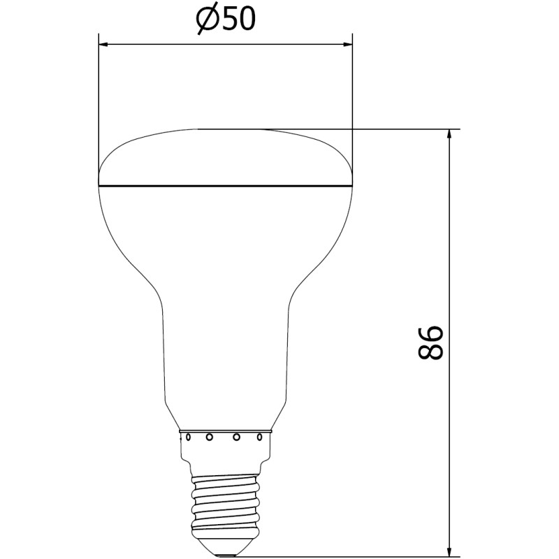 Mexen Nova 10x LED крушка E14, R50, 8W, Студена - 6500K, 840 lm - L103-E14-0865-01x10