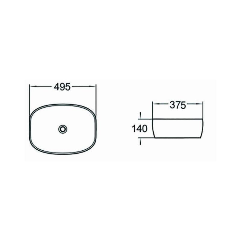 Mexen Lita мивка върху плот 49 x 37 см, бяла/златна - 22124905