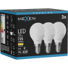 Mexen Nova 3x LED крушка E14, G45, 7W, Топла - 3000K, 735 lm - L101-E14-0730-01x03