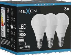 Mexen Nova 3x LED крушка E14, G45, 10W, Неутрална - 4000K, 1055 lm - L101-E14-1040-01x03