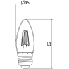 Mexen Vintis 10x LED филаментна крушка E27, C35, 6W, Топла - 2700K, 720 lm, чиста