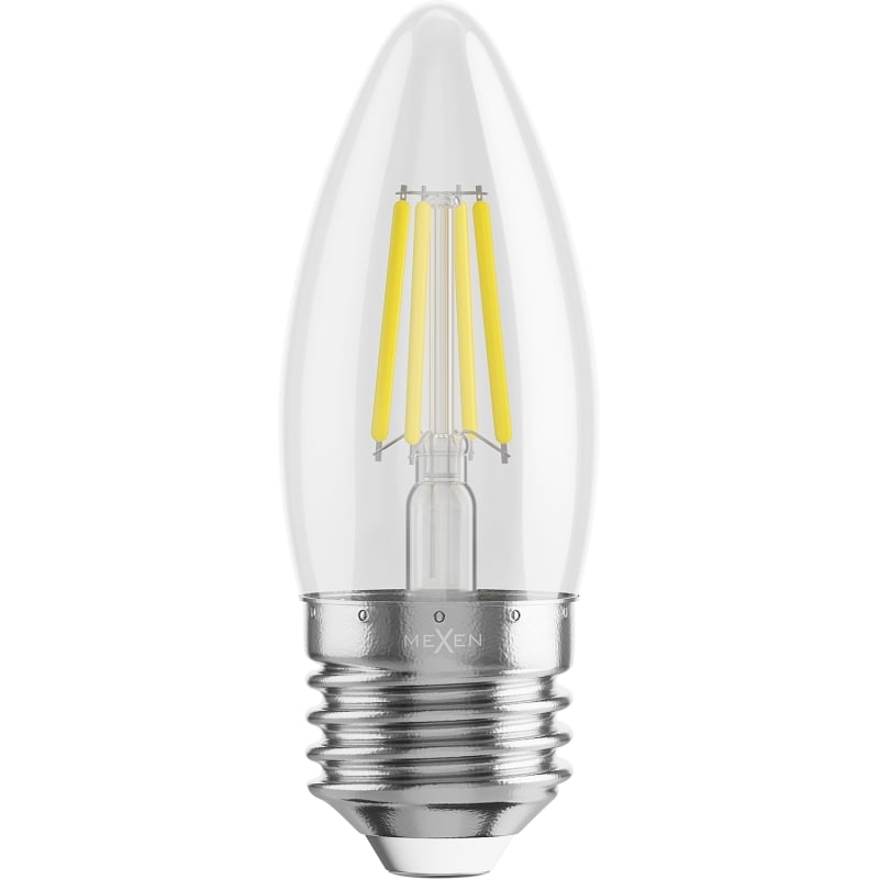 Mexen Vintis 10x LED крушка с нажежаема жичка E27, C35, 6W, Неутрална - 4000K, 720 lm,