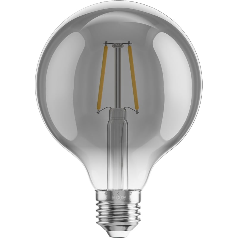 Mexen Vintis 6x Филаментна LED крушка E27, G95, 2W, Топла - 2200K, 150 lm, дим - L157-E27-0222-70x06