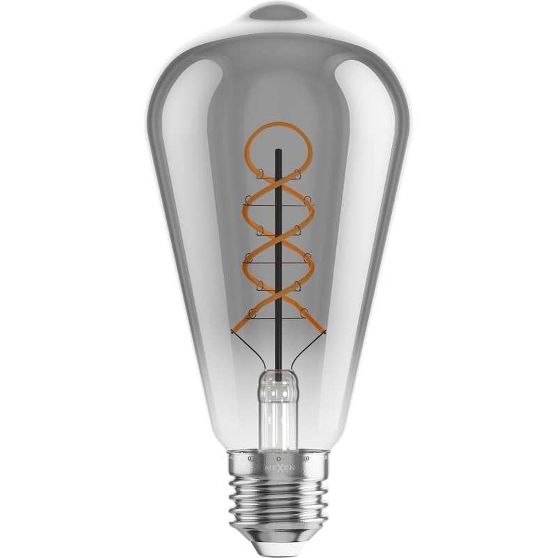 Mexen Vintis 6x LED лампа спирална нишка E27, ST64, 6W, Топла - 2200K, 350 lm, пушек