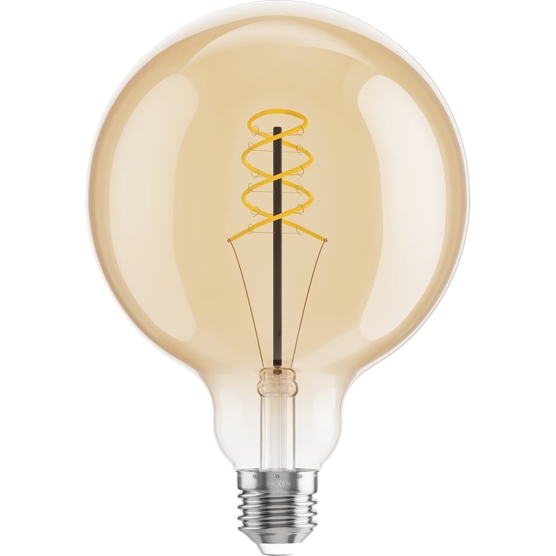 Mexen Vintis 10x LED спирална нажежаема крушка E27, G125, 6W, Топла - 2200K, 530 lm,