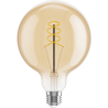 Mexen Vintis 10x LED спирална нажежаема крушка E27, G125, 6W, Топла - 2200K, 530 lm,