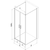 Mexen Exo-3S душ кабина 3-стенна отваряема 80 x 85 см, прозрачна, хром