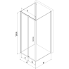 Mexen Exo-F 3S душ кабина 3-стенна сгъваема 70 x 80 см, прозрачна, хром