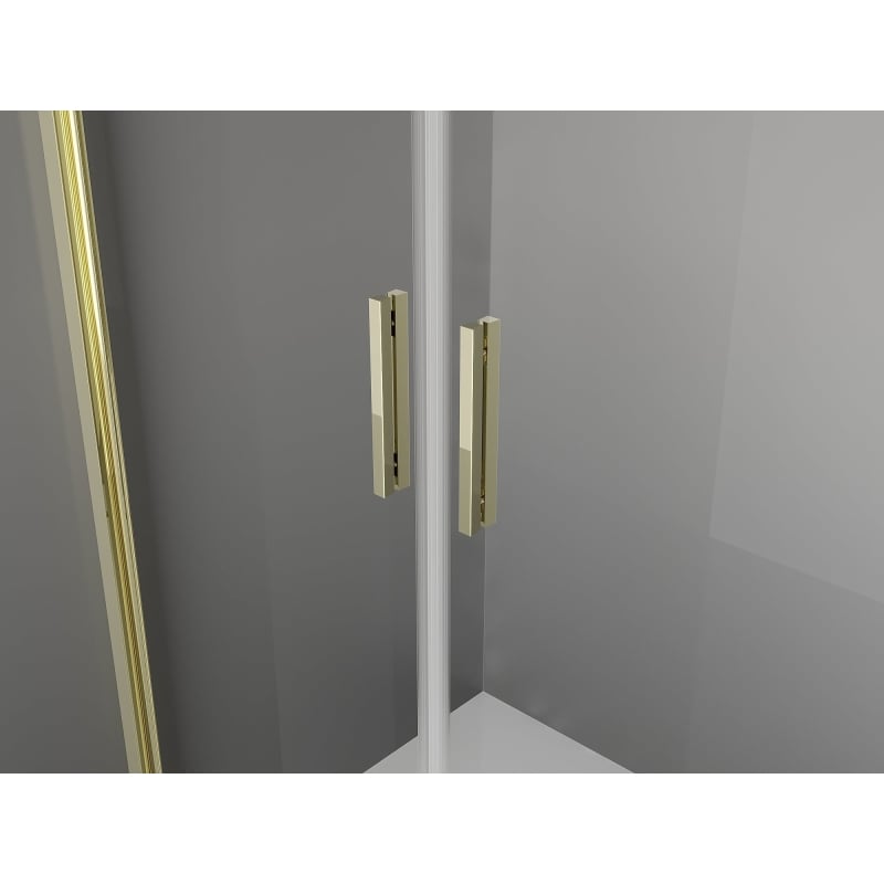 Mexen Exo-3S душ кабина с 3 стени 80 x 95 см, прозрачна, златиста - 814-080-095-50-00-3S
