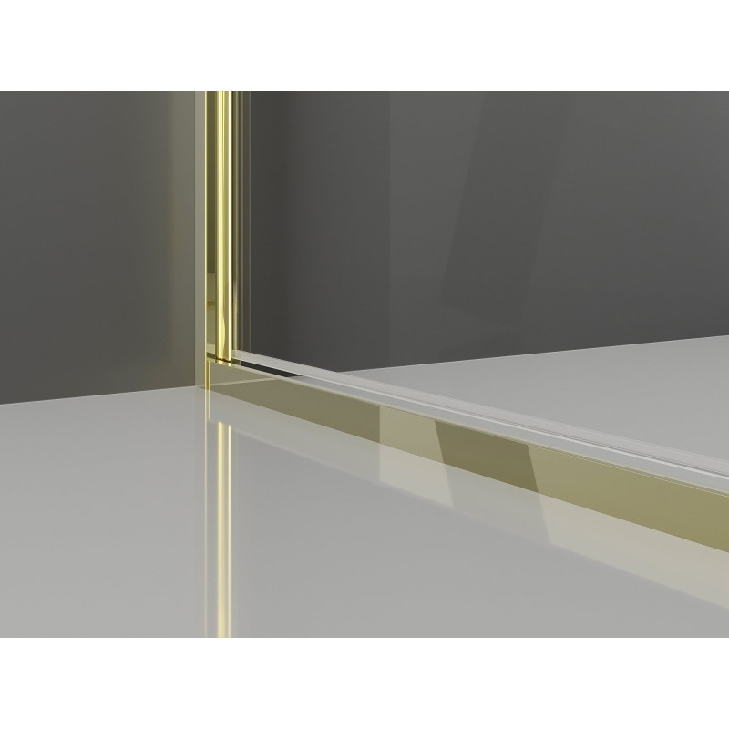 Mexen Exo-B Duo 3S душ кабина 3-стенна отваряща се 90 x 100 см, прозрачна, златна