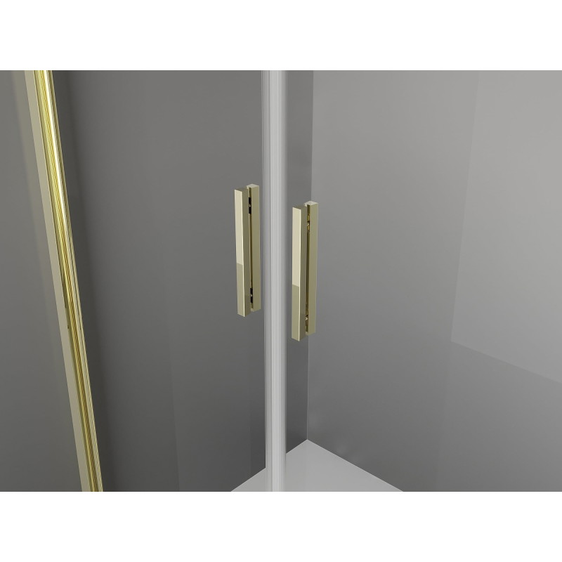 Mexen Exo-B Duo 3S 3-стенна душ кабина 70 x 110 см, прозрачна, златна - 814-070-110-50-00-3S
