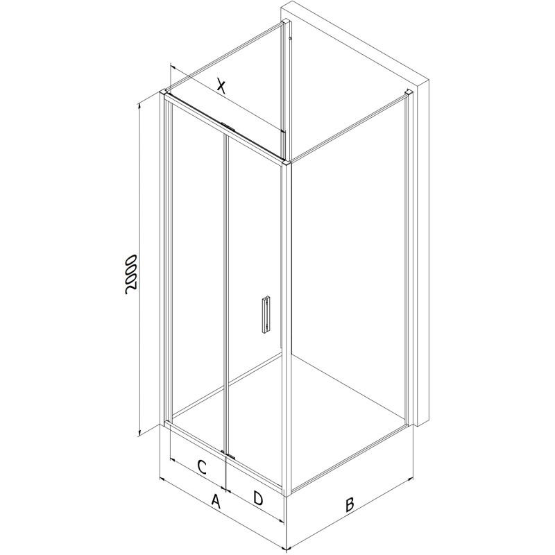 Mexen Exo-F 3S душ кабина 3-стенна сгъваема 85 x 85 см, прозрачна, златна