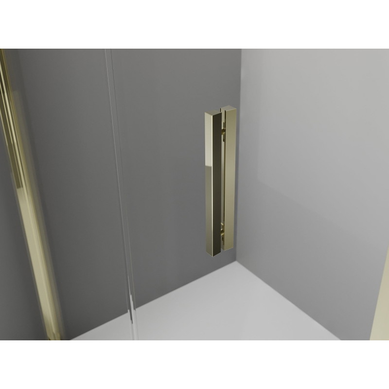 Mexen Exo-F 3S душкабина с 3 стени, сгъваема, 100 x 90 см, прозрачна, златиста