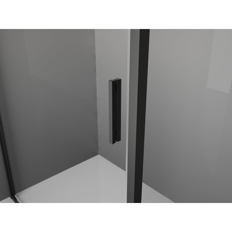 Mexen Exo-B 3S душ кабина 3-стенна, отваряема 80 x 75 см, прозрачна, черна