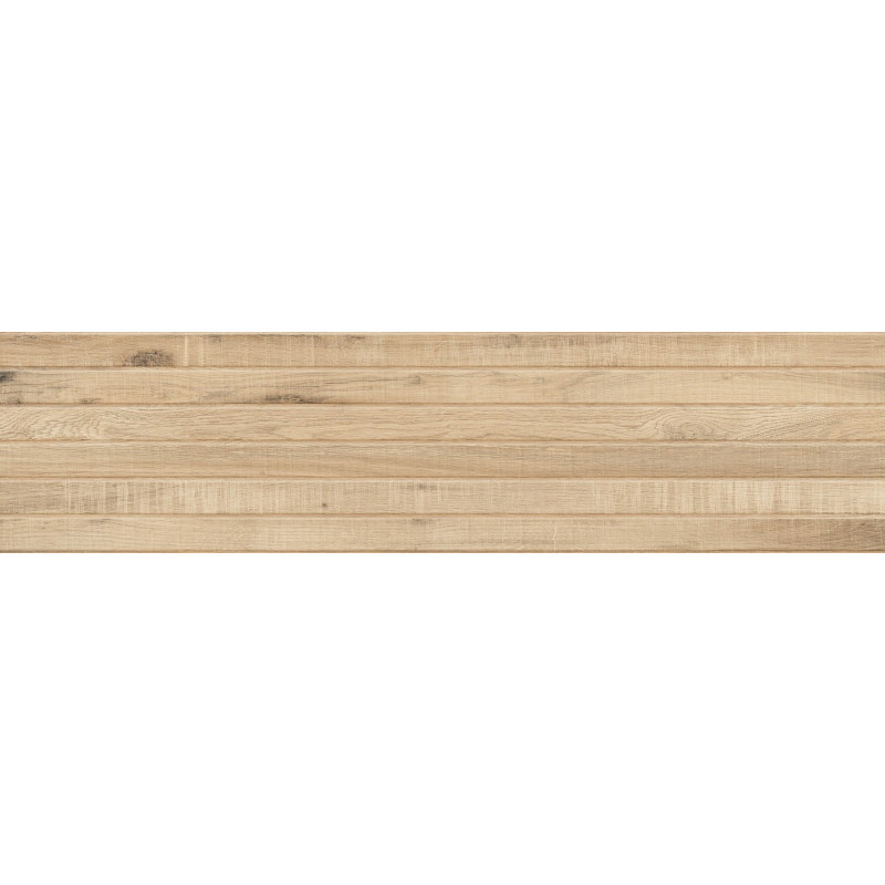Mexen Western Wood Гланциран гранитогрес Miele, дървоподобна стенна плочка 120 x 30