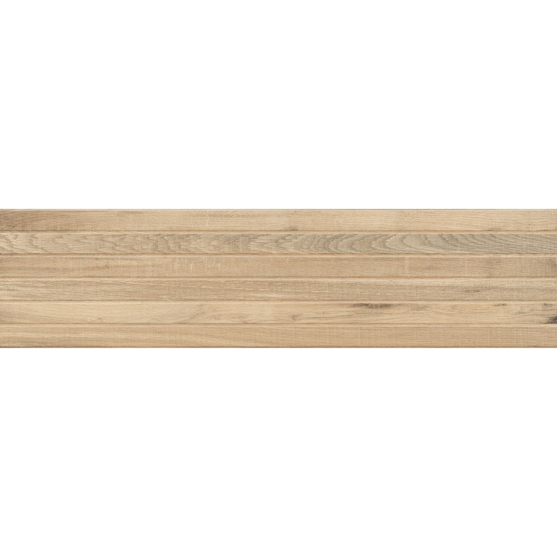 Mexen Western Wood Гланциран гранитогрес Miele, дървоподобна стенна плочка 120 x 30