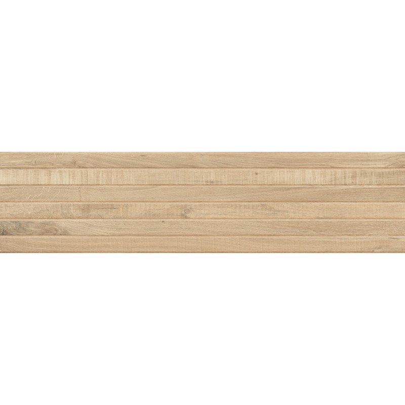 Mexen Western Wood Гланциран гранитогрес Miele, дървоподобна стенна плочка 120 x 30