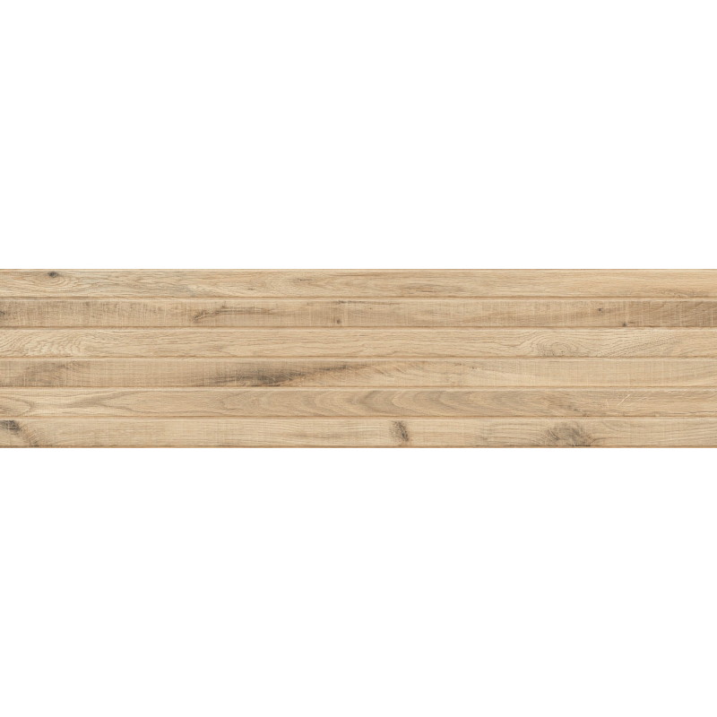Mexen Western Wood Гланциран гранитогрес Miele, дървоподобна стенна плочка 120 x 30