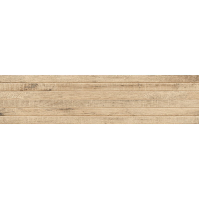 Mexen Western Wood Гланциран гранитогрес Miele, дървоподобна стенна плочка 120 x 30