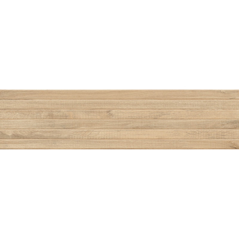 Mexen Western Wood Гланциран гранитогрес Miele, дървоподобна стенна плочка 120 x 30