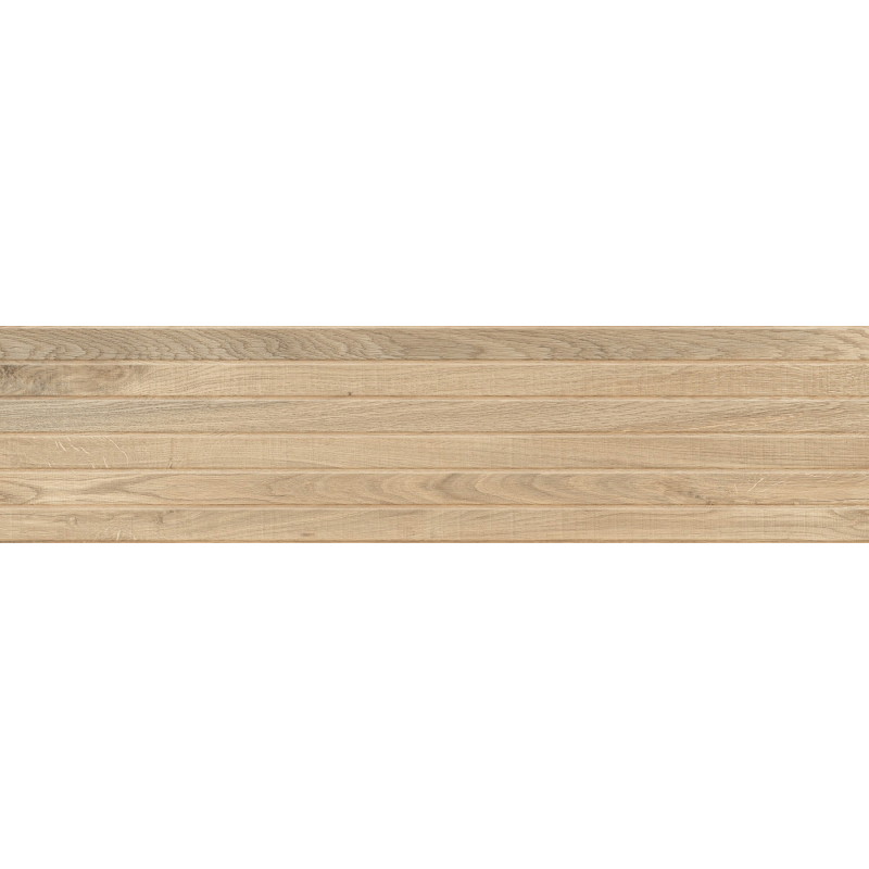 Mexen Western Wood Гланциран гранитогрес Miele, дървоподобна стенна плочка 120 x 30
