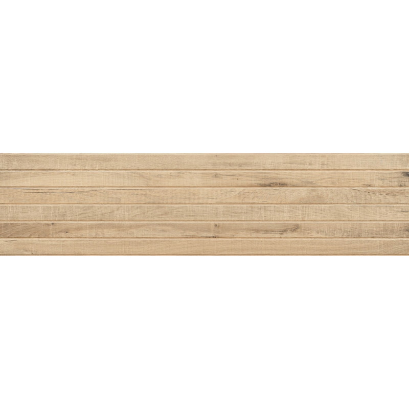 Mexen Western Wood Гланциран гранитогрес Miele, дървоподобна стенна плочка 120 x 30