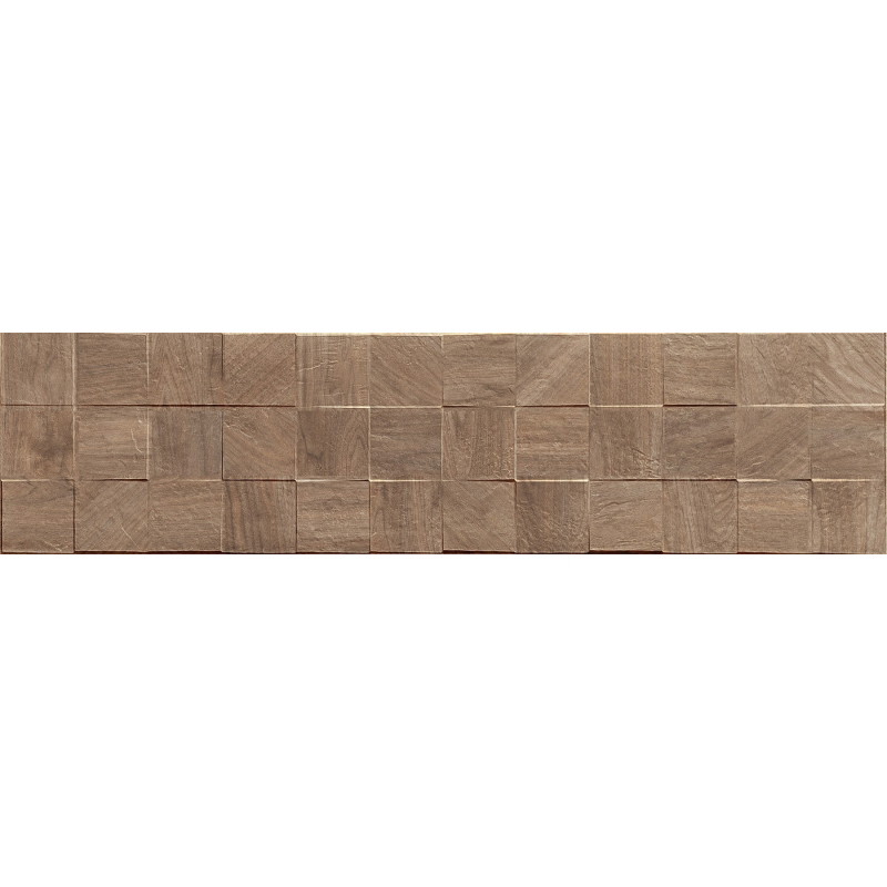 Mexen Riga Lyon Brown глазирано керамично дървоподобна плочка за стена 120 x 30 см,