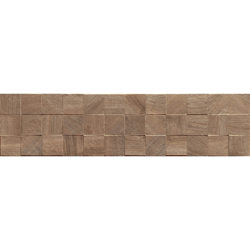 Mexen Riga Lyon Brown глазирано керамично дървоподобна плочка за стена 120 x 30 см,
