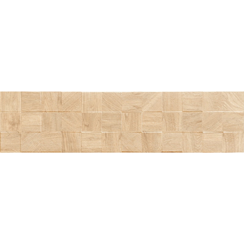 Mexen Riga Lyon Crema матова инкрустирана на дърво стенна плочка 120 x 30 см