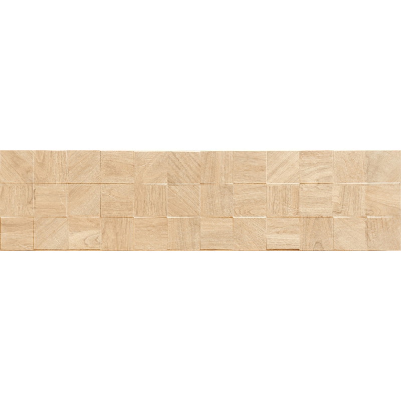 Mexen Riga Lyon Crema матова инкрустирана на дърво стенна плочка 120 x 30 см