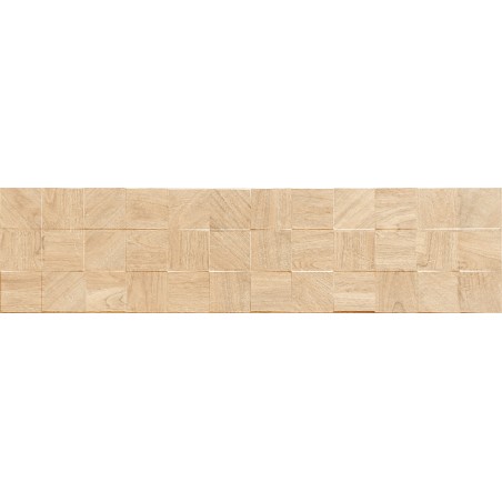 Mexen Riga Lyon Crema матова инкрустирана на дърво стенна плочка 120 x 30 см