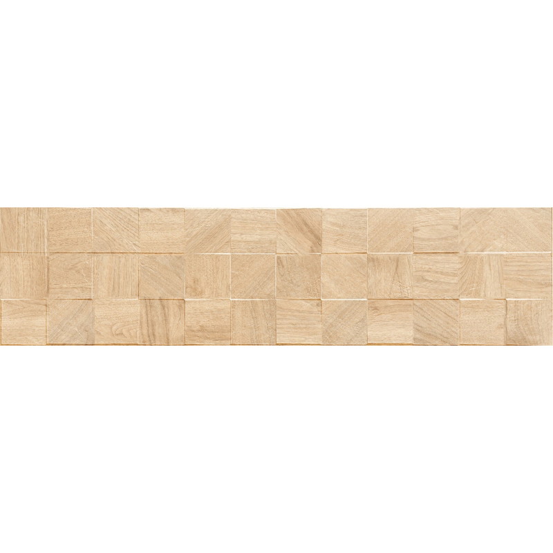 Mexen Riga Lyon Crema матова инкрустирана на дърво стенна плочка 120 x 30 см