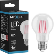 Mexen Vintis LED филамент крушка E27, A60, 4W, 55 lm, червена - L150-E27-04XX-45