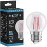 Mexen Vintis LED филаментна крушка E27, G45, 4W, 55 lm, червена - L156-E27-04XX-45