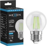 Mexen Vintis LED нажежаема жичка E27, G45, 4W, 55 lm, зелена - L156-E27-04XX-46
