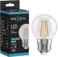 Mexen Vintis LED филаментна крушка E27, G45, 4W, 55 lm, оранжева - L156-E27-04XX-48