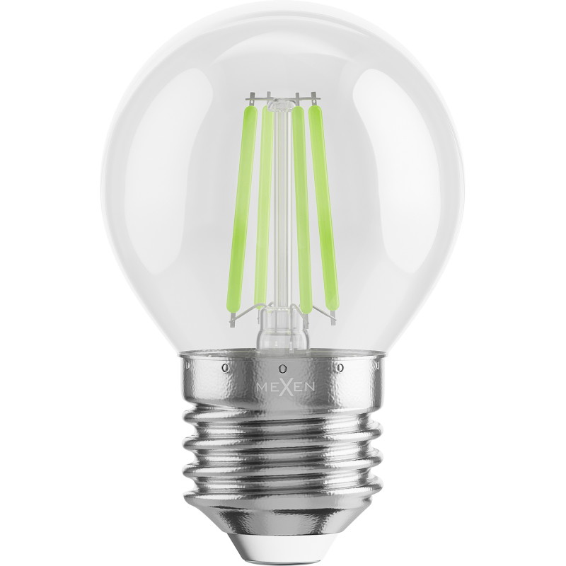 Mexen Vintis 10x LED филамент крушка E27, G45, 4W, 55 lm, зелена - L156-E27-04XX-46x10