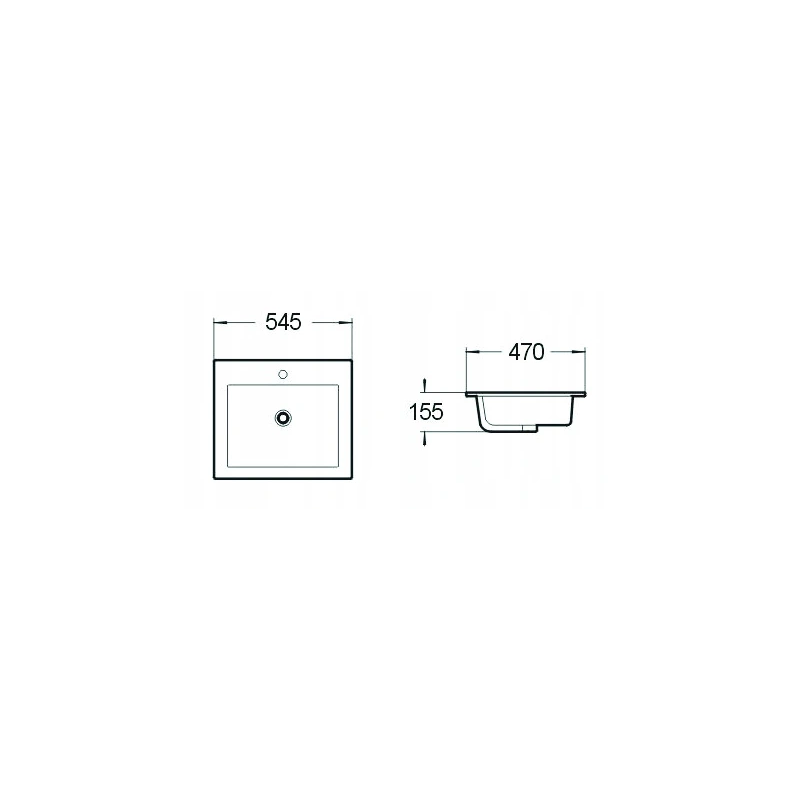 Mexen Salma мивка вградена в плот 54 x 47 см, бяла - 25395400
