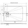 Mexen Hugo правоъгълна душ корито SMC 120 x 70 cm, бял камък - 42157012