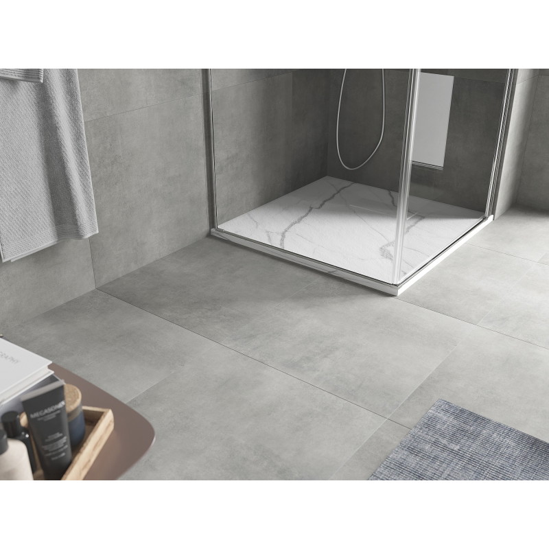 Mexen Hugo Квадратна душ кабина SMC 70 x 70 cm, бял камък - 42157070