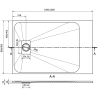 Mexen Hugo правоъгълно корито SMC 160 x 90 cm, бял камък - 42159016