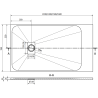 Mexen Hugo правоъгълен поддушов корито SMC 140 x 70 см, черен камък - 42757014
