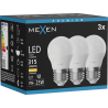 Mexen Nova 3x LED крушка E27, G45, 3W, Топла - 3000K, 315 lm - L101-E27-0330-01x03