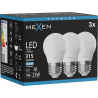 Mexen Nova 3x LED крушка E27, G45, 3W, Студена - 6500K, 315 lm - L101-E27-0365-01x03