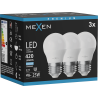 Mexen Nova 3x LED крушка E27, G45, 4W, Студена - 6500K, 420 lm - L101-E27-0465-01x03