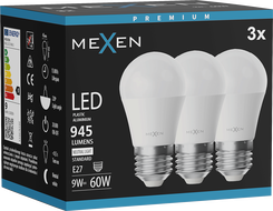 Mexen Nova 3x LED крушка E27, G45, 9W, Неутрална - 4000K, 945 lm - L101-E27-0940-01x03