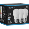 Mexen Nova 3x LED крушка E27, G45, 10W, Студена - 6500K, 1055 lm - L101-E27-1065-01x03