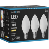 Mexen Nova 3x LED крушка E14, C37, 1W, Топла - 3000K, 105 lm - L102-E14-0130-01x03